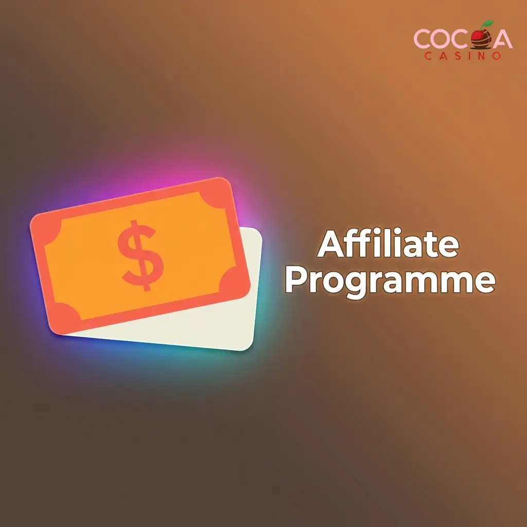 Cocoa Casino affiliate programme dashboard showing commission tracking and revenue share options for UK partners