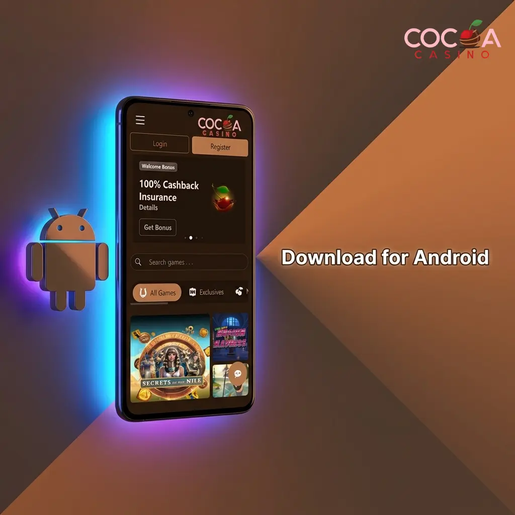 Cocoa Casino PWA installation on Android via Chrome Add to Home Screen, no APK download required