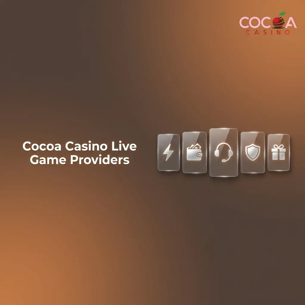 Cocoa Casino live game providers including Evolution, Pragmatic Play, Ezugi, NetEnt and Authentic Gaming logos
