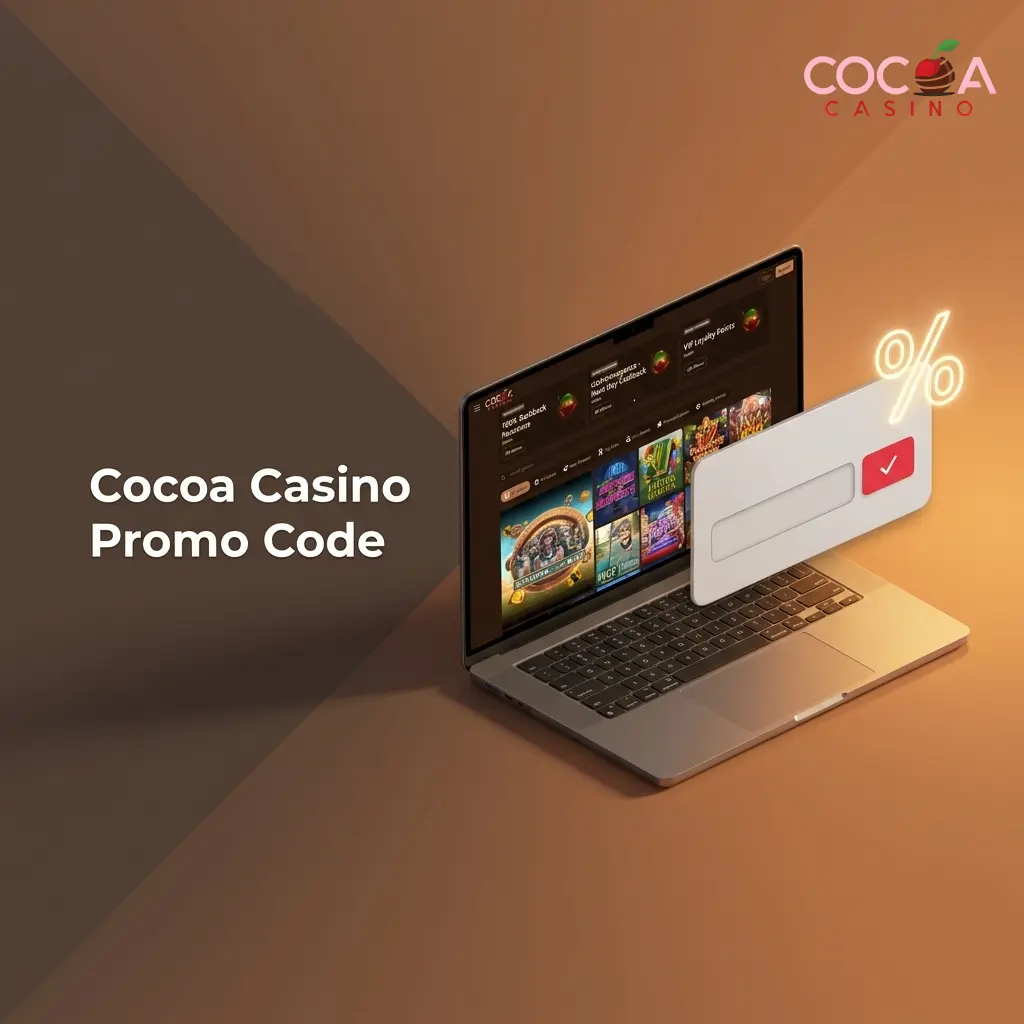 Cocoa Casino promo code entry field during UK player registration activating a welcome bonus offer