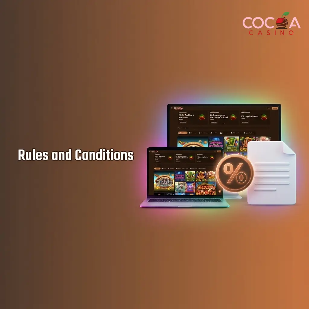 Cocoa Casino rules and conditions for UK players covering age verification, bonuses, withdrawals and responsible gaming