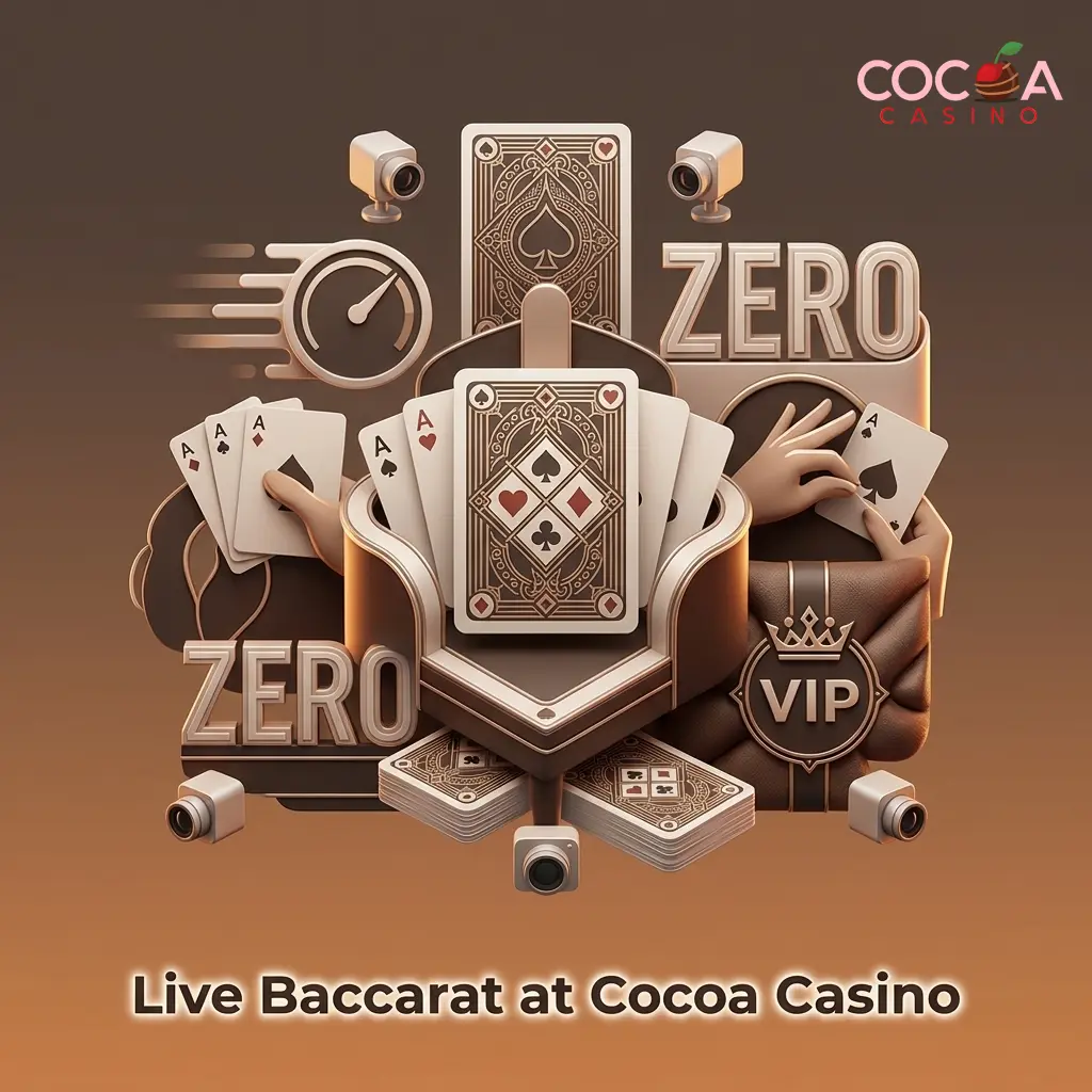 Live Baccarat tables at Cocoa Casino featuring Speed, Squeeze, and VIP variants from Evolution, Pragmatic Play, and Ezugi