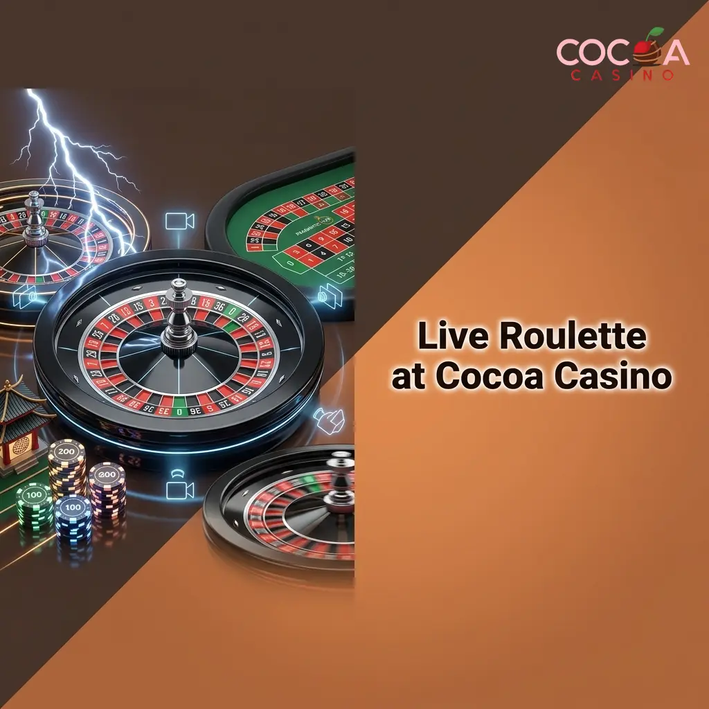 Live roulette tables at Cocoa Casino featuring Evolution and Pragmatic Play variants with HD streams and wide betting limits