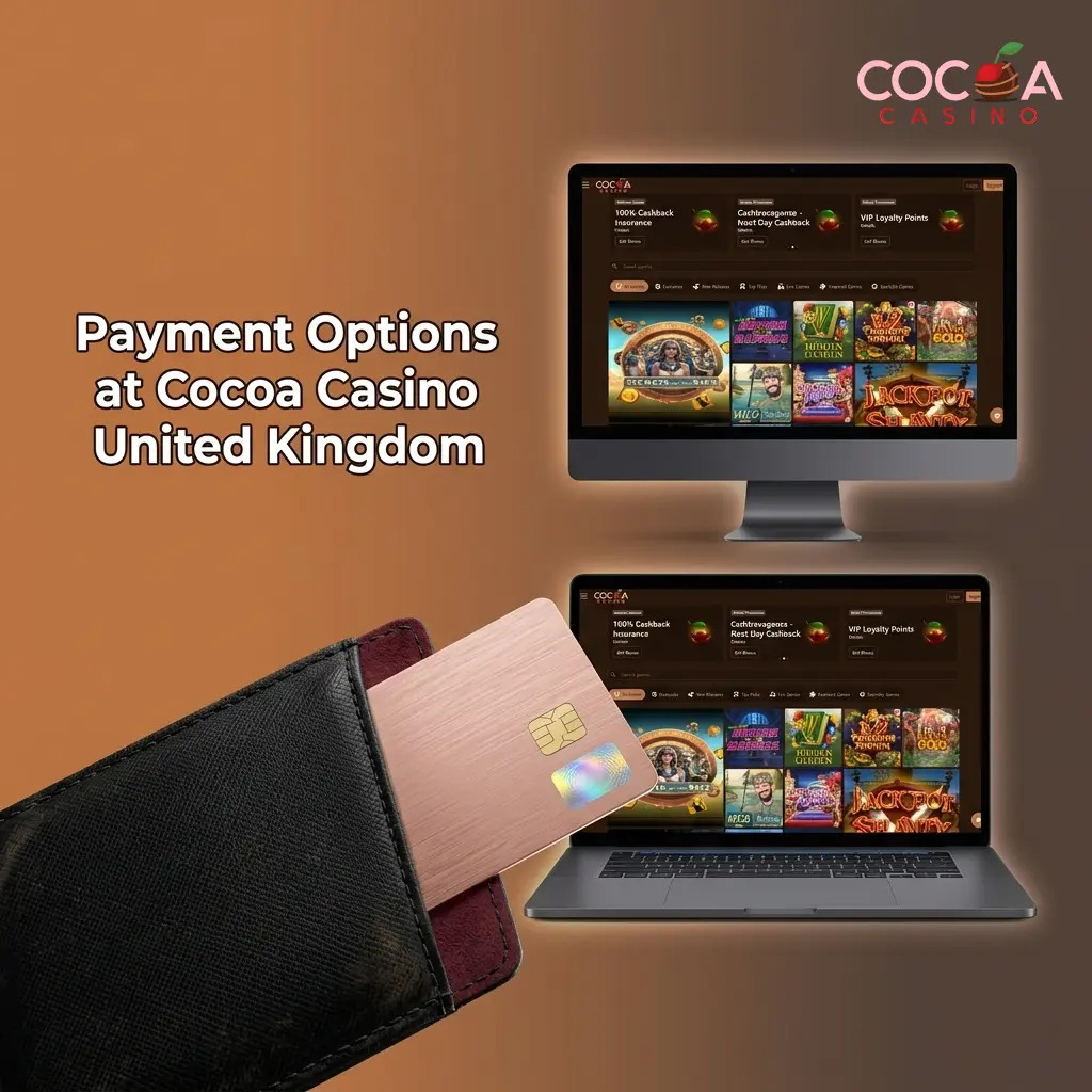 Cocoa Casino UK payment options including Visa, Mastercard, Volt, MiFinity, SEPA, and crypto via Alphapays