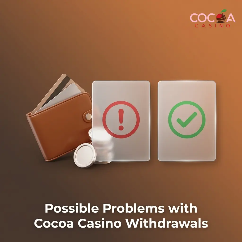 Cocoa Casino withdrawal issues including KYC verification, wagering requirements, payment details, and account restrictions