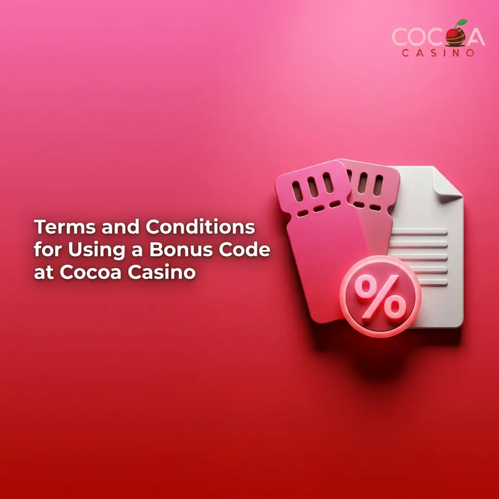 Cocoa Casino bonus code terms and conditions showing wagering requirements and withdrawal rules for UK players